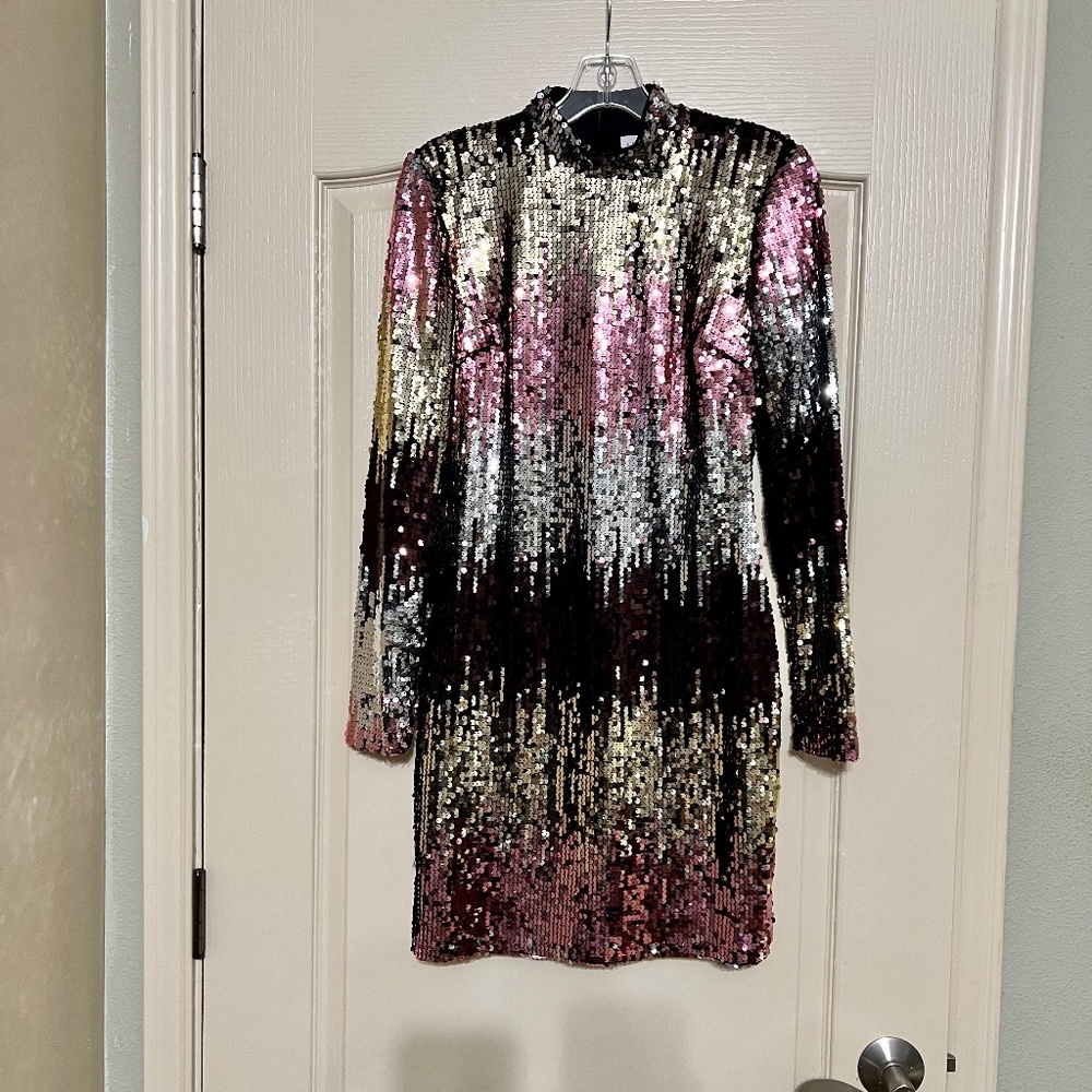 Ladies sequins mini dress